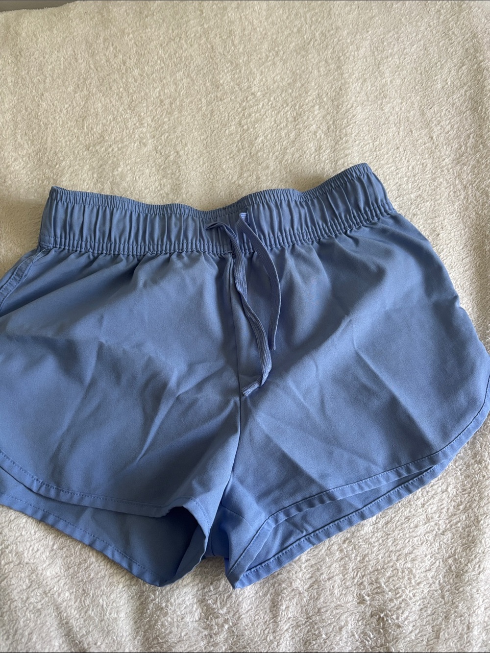 Light Blue kids Elastic-Waist Casual Shorts